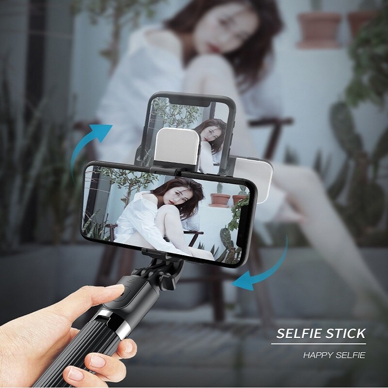 FANGTUOSI Bluetooth Selfie Stick Monopod mini trípode con luz de relleno LED y Disparador remoto para el teléfono móvil