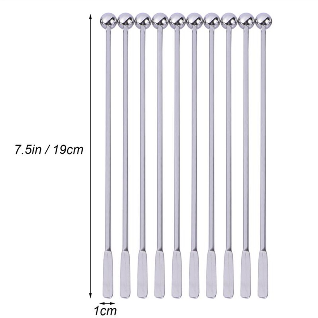 5 st 19cm rostfria mixerstavar för cocktailomrörare för bröllopsfest bar swizzle drink mixer bar muddler