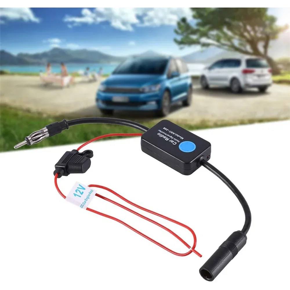 Antenna 12V Car Automobile Radio Signal Amplifier ANT-208 Auto FM/AM Antenna Booster Windshield Mount Antenna Aerials