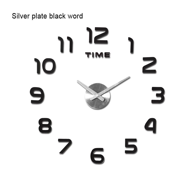 3D Acryl Klok Spiegel Sticker Horloge Muur Diy Creatieve Klok Woondecoratie Quartz Klok/Gratis Te Sturen 3D Vlinder sticker: B