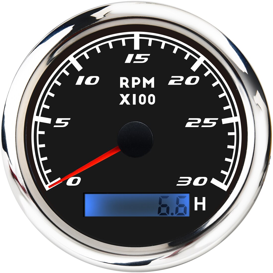 85mm marin varvräknare med lcd timräknare 3000,4000,6000,7000,8000 rpm bilbåtsvarvmätare med röd bakgrundsbelysning 12v/24v: Bs 3000 varv / min