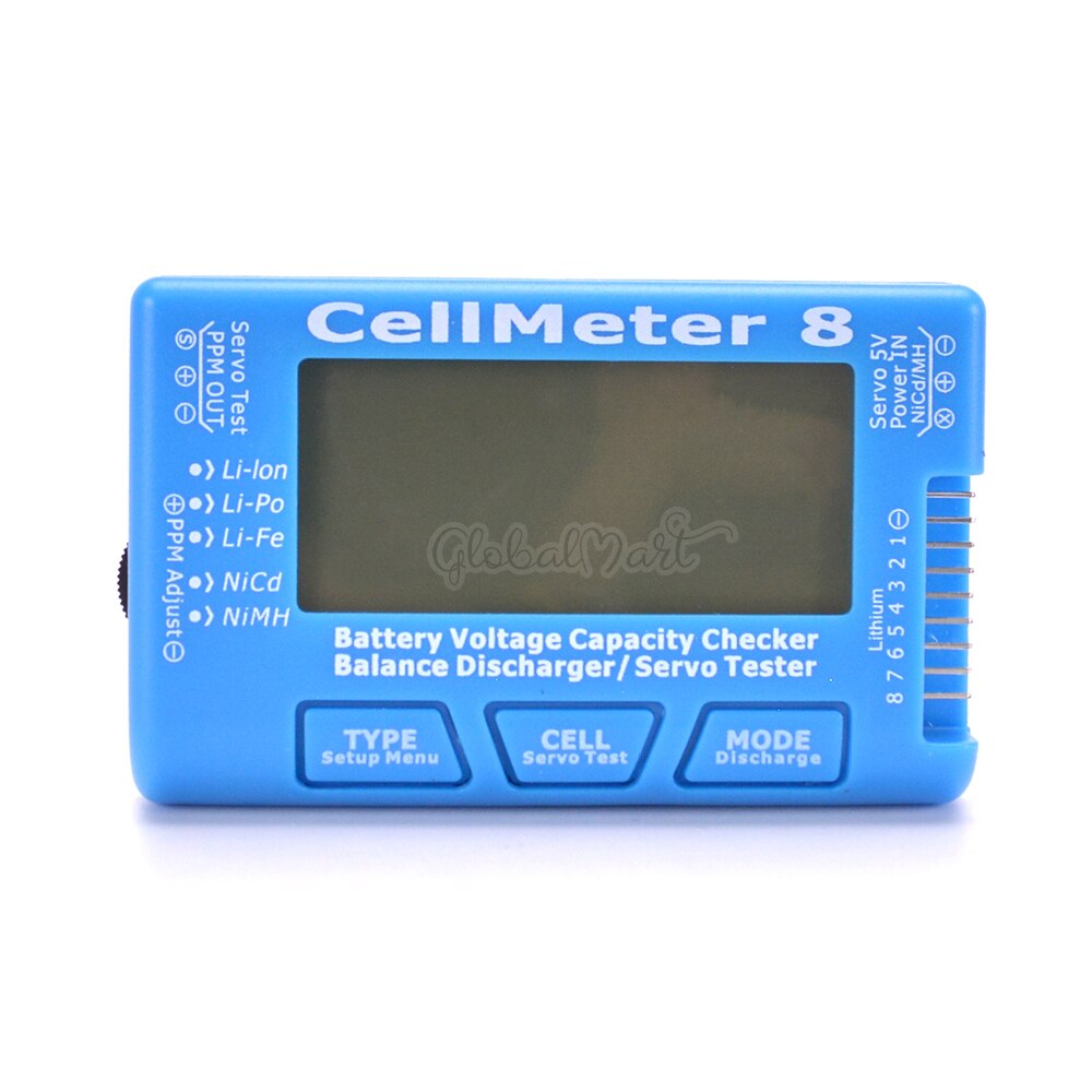 RC CellMeter-7 CellMeter-8 cyfrowy akumulator sprawdzanie pojemności LiPo życie Li-jon NiMH miernik napięcia akumulatora sprawdzanie CellMeter 7 8: CellMeter 8