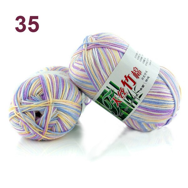 50g Weiche Glatte Natürliche Bambus Baumwolle Hand betroffen Garn Baby Milch baumwolle Garn Hand Gestrickte häkeln garn DIY Lappen Puppe: 35