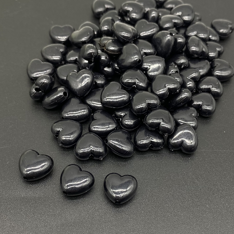 50pcs/lot 10mm Heart Shape Acrylic Beads Loose Spacer Jewelry Making Necklace Pendant Bracelet Handmade DIY