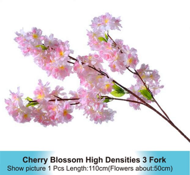 Vigne de cerisier artificiel, fausse fleur de cerisier, tige d'arbre Sakura pour événement, décoration d'arbre de mariage: pink