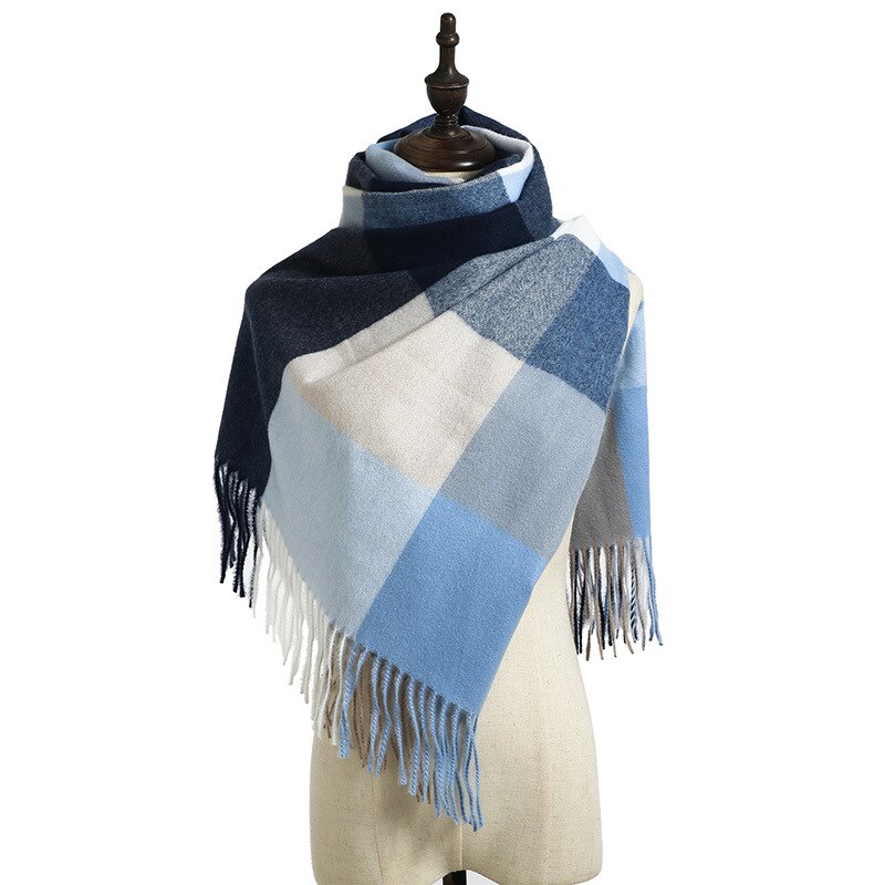 Dianruo Klassieke Herfst Winter Grace Vrouwelijke Plaid Sjaal Vrouwen Sjaals Brede Roosters Lange Shawl Wrap Deken Warm Sjaals R331: 1