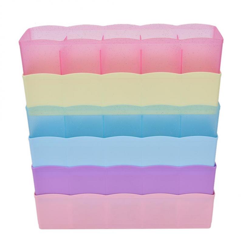 1PCS Underwear Underwear Storage Box 5 Grid Socks Underwear Drawer Closet Family Storage Box Storage Box Partition TSLM1