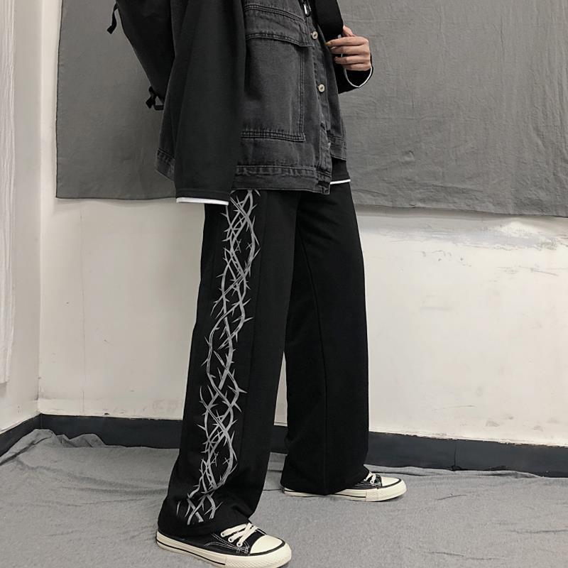 Oversize byxor vida byxor japanska män harajuku streetwear fritidsbyxor hip hop lösa sport träningsbyxor skateboard byxor