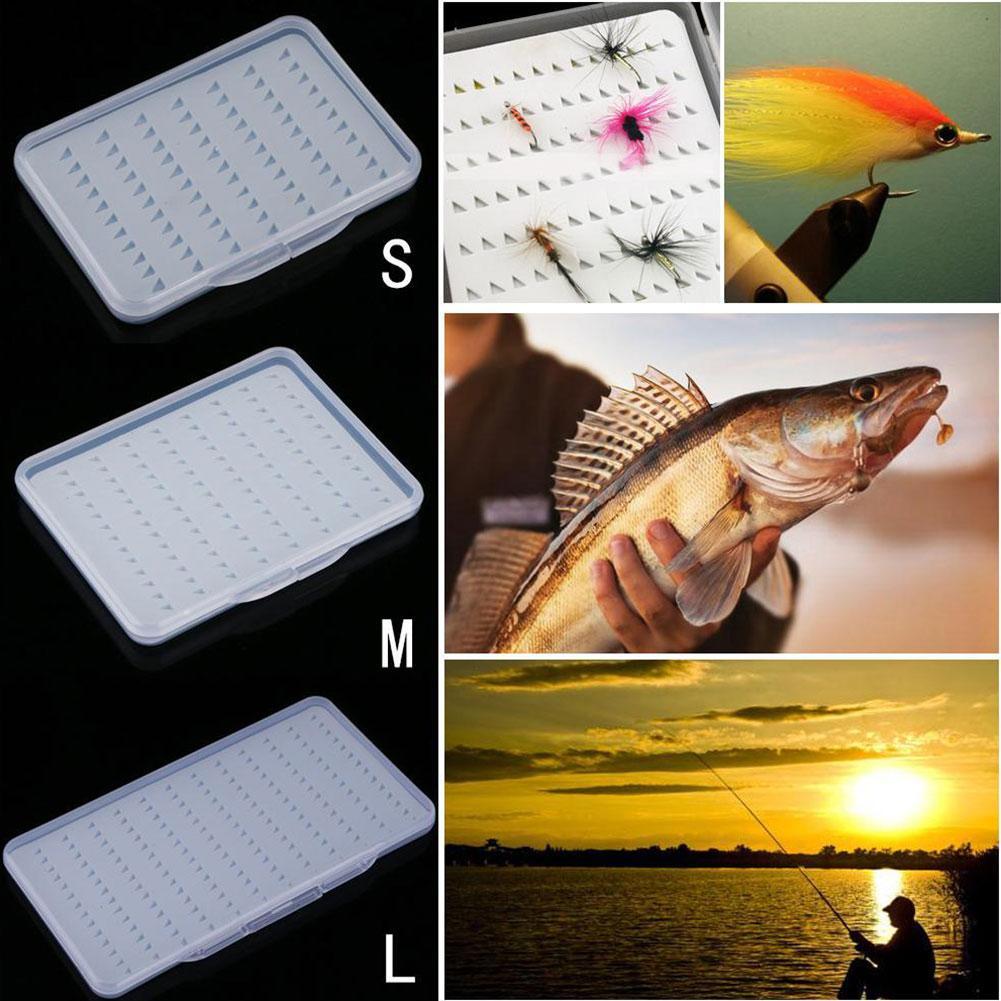 Fly Hook Doos Fly Vishaak Doos Met Schuim Waterdicht S L Transparant M Duurzaam Gear Pesca Vissen Size H5Z4