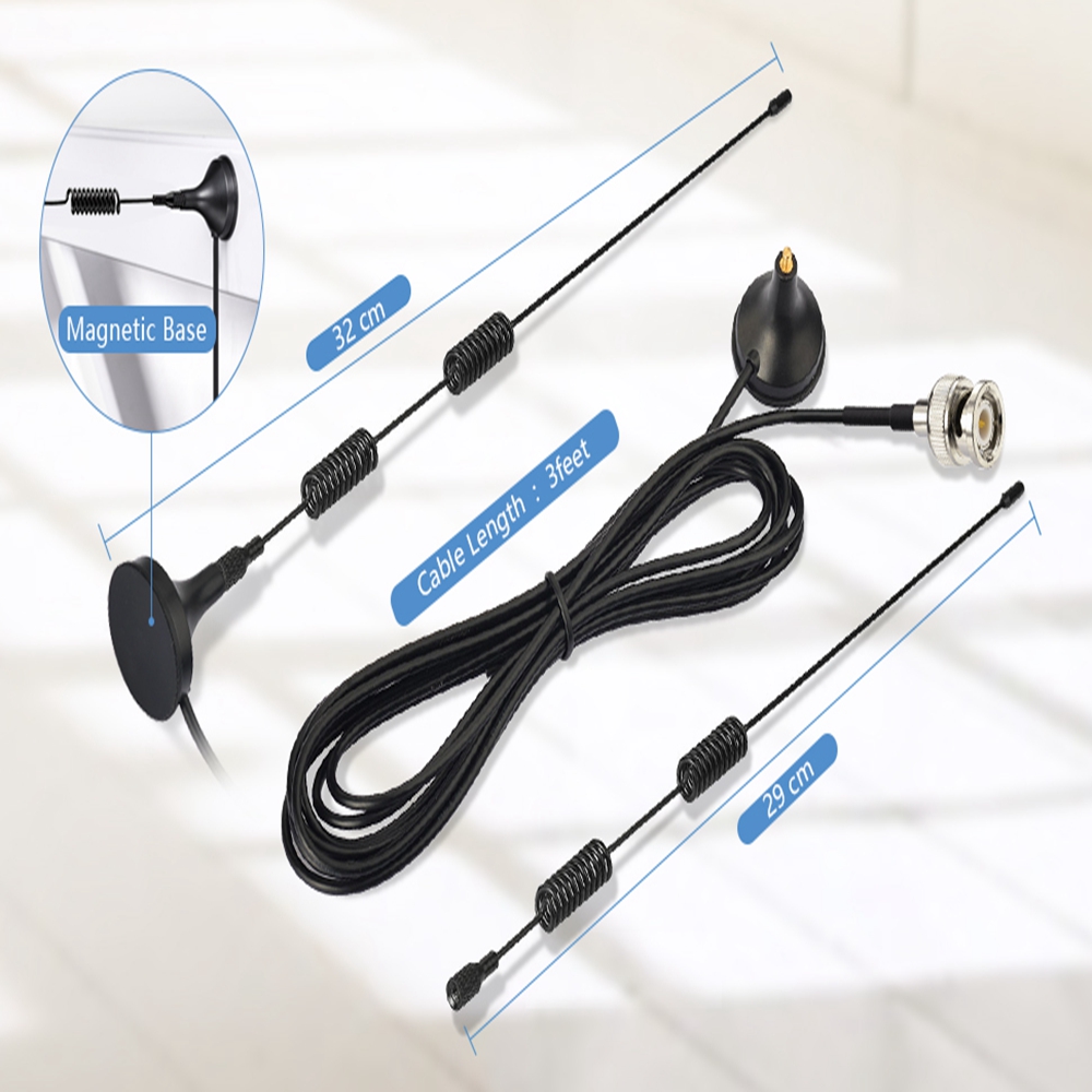 Superbat VHF UHF CB Radio Ham Radio Scanner Magnetic Base BNC Male Antenna for CB Radio Amateur Radio Car Mobile Radio Handhe