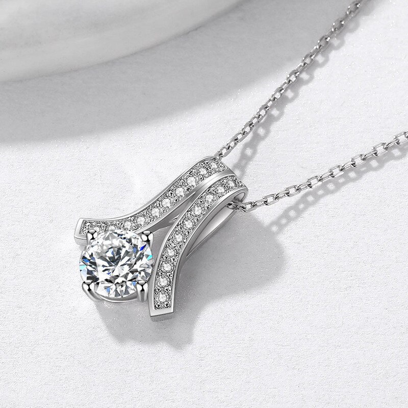 CC – colliers et pendentifs en argent 925 pour femmes, bijoux simples, 6mm, 0,8 ct, zircone cubique, Horoscope, symbole porte-bonheur, sans chaîne, CCN269