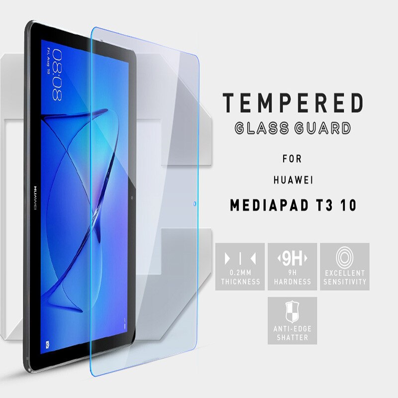 9H Tempered Glass For Huawei Media Pad T3 10 Screen Protector Tablet 9.6" Tempered Glass Tablet Screen Protectors Film 2.5D