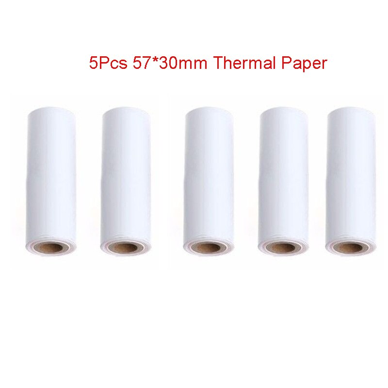 5PCS 57x30mm Thermal Receipt Paper Roll for Mobile POS 58mm Thermal Printer Lot 090F