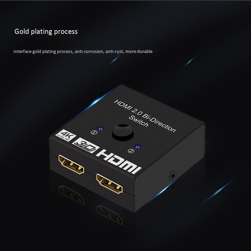 4K Hdmi Switch 2 Poorten 1X2 / 2X1 Hdmi Switcher Splitter Ondersteunt Ultra Hd 4K 1080P 3D hdr Hdcp Voor PS4 Hdtv
