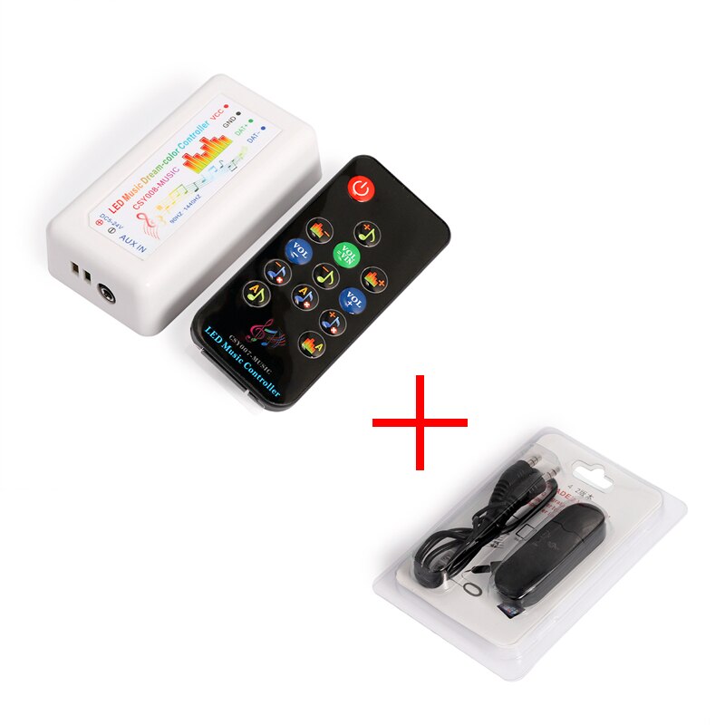 Adresseerbare Led Strip Light & Pixel Screen Rf Afstandsbediening, Met Muziek Controle Functie, Aux-ingang, muziek Spectrum Display: with Bluetooth