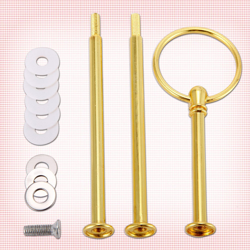 Mini Metal Rod 3 Floor Tiered Wedding Cake for Cake Stand Cake Holder Pies JS23