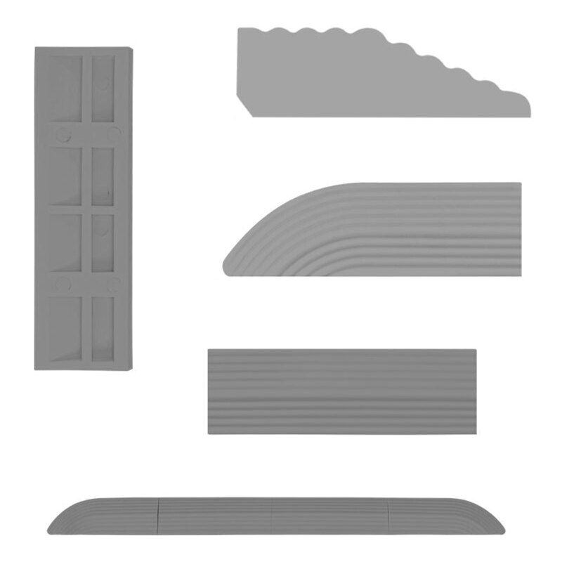 R2JD Solid TPE Wheelchair Ramp Curb Ramp Slope Pad Kit for Smart Vacuum Cleaner Access Transitions Entry Ramp: Grey