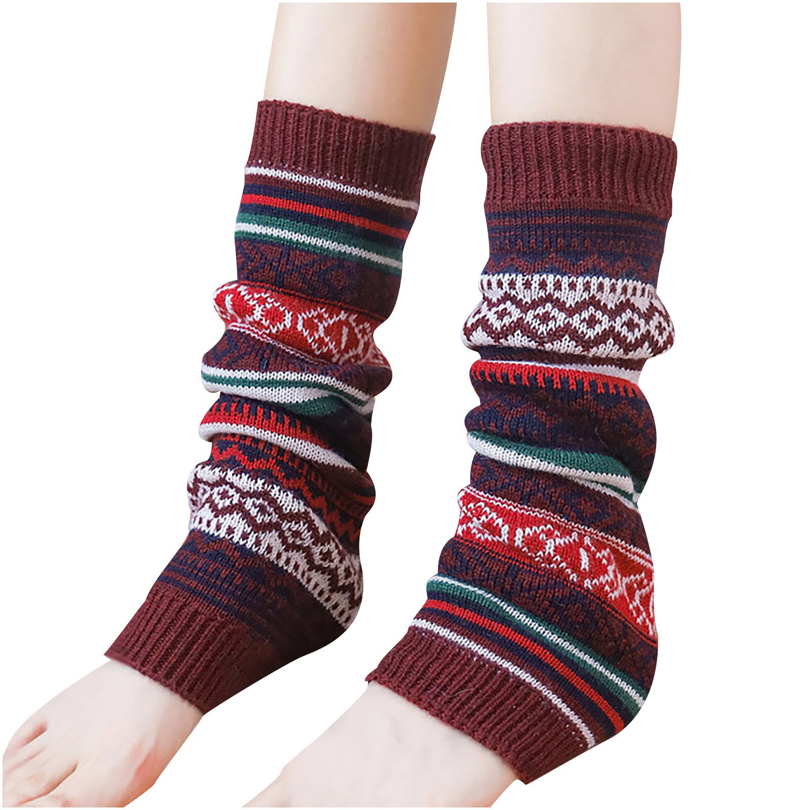 Womens Harajuku Retro Beenwarmers Mode Winter Gebreide Sokken Haak Gebreide Beenwarmers Vrouwelijke Legging Knie Hoge Sokken #3