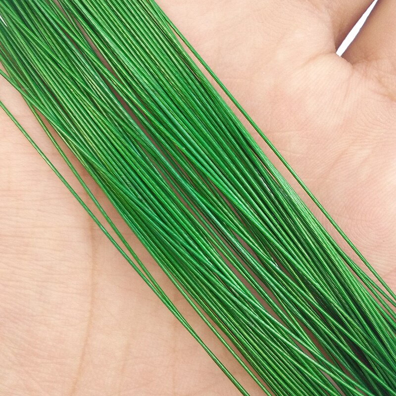 50 stk grøn nylonbelagt rustfrit stål fiskesnøre wire ledere 20cm 25cm spor fiske stål wire test 13lb 20lb 26lb