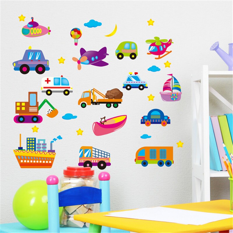 90 Pcs Colorful Car Wall Stickers For Kids – Waterproof Vinyl Decals For Nursery, Playroom, Classroom Decor - View #10