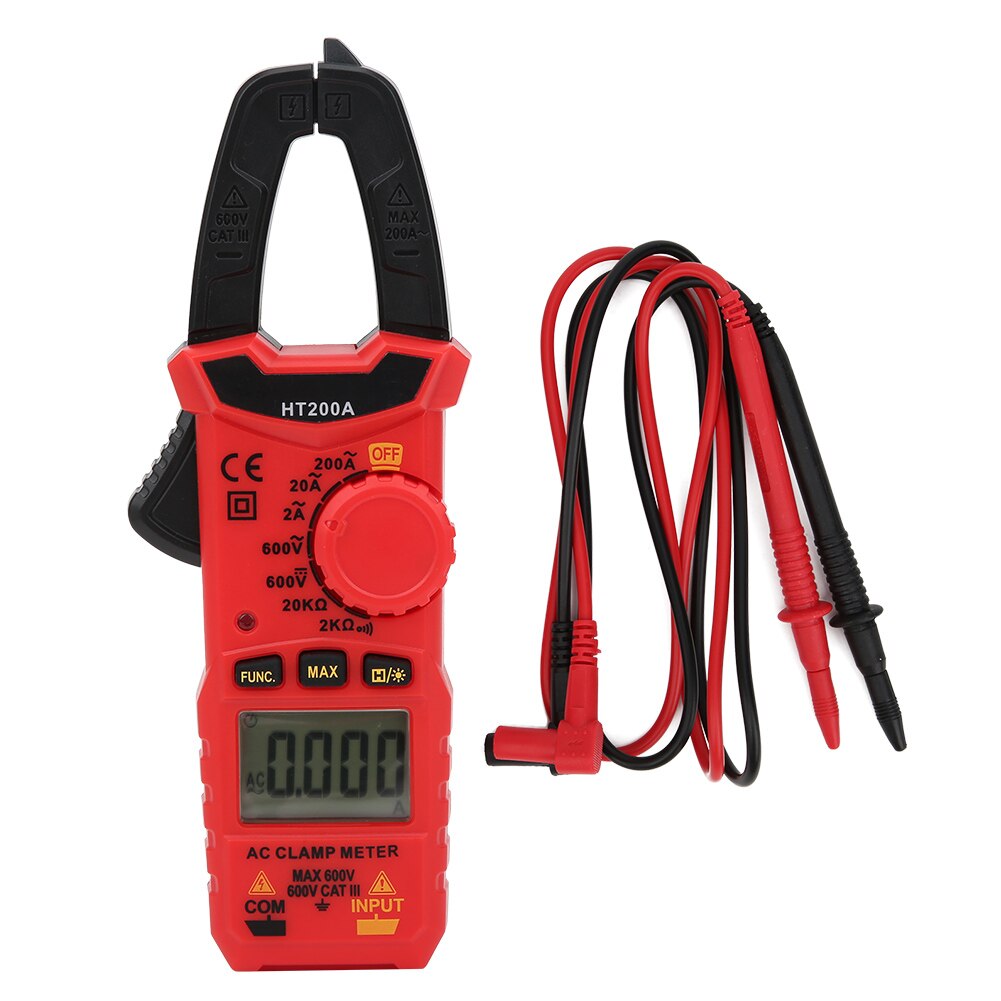Power Probe PPDCM80 Pinza Amperimétrica Digital Corriente AC/DC 80Amp Tensión DC/AC 600V CAT III con Auto Rango NCV Luz de Trabajo medición Resistencia Frecuencia Temperatura