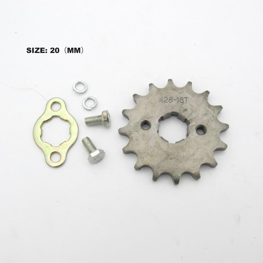 Piñón delantero 428-16t 20mm motocicleta Atv moto de dirt bike piñón delantero 16 dientes diámetro interior 20mm