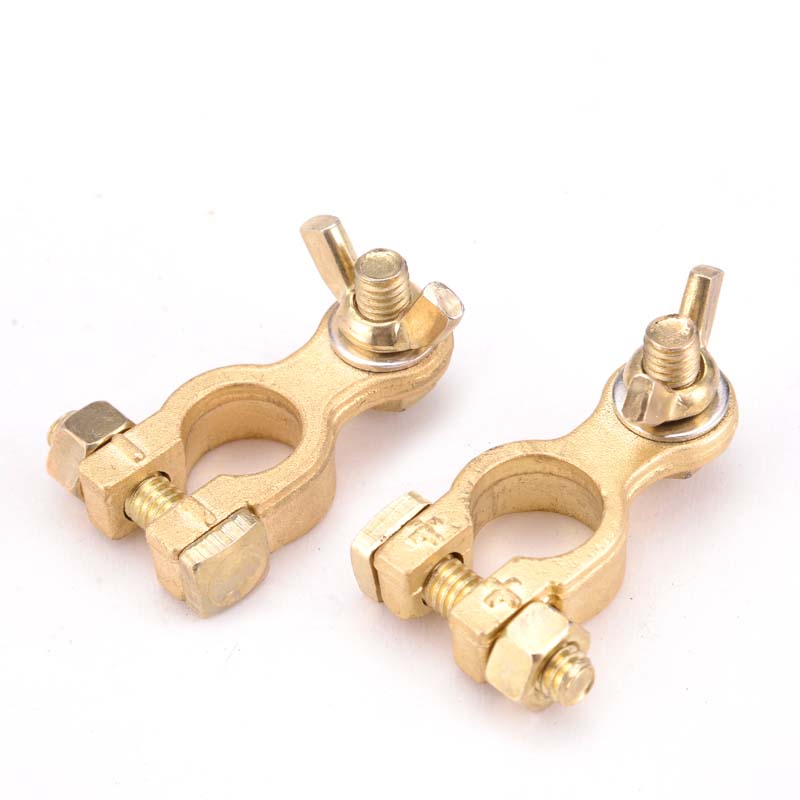 Thickened brass Automotive Battery Pile Head Battery adapter clip Connection terminal PVC sheath battery cable