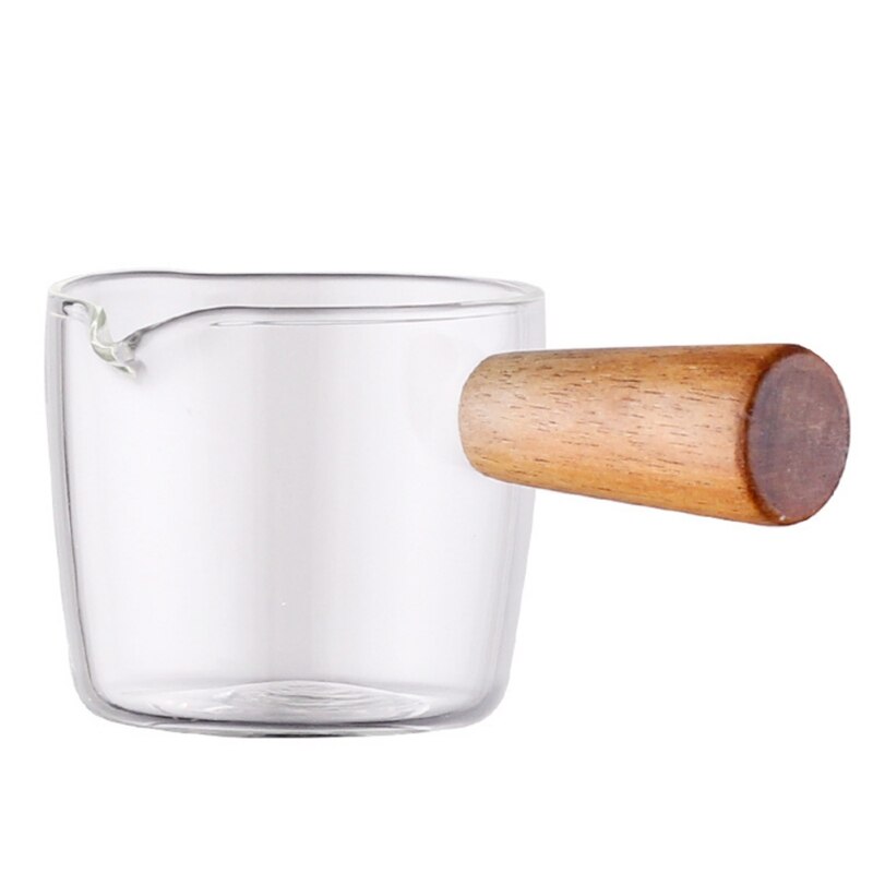 Japansk mini melkepanne enkelt håndtak glass saus baby komfyr kjele liten gryte eddik tallerken saus båter med håndtak