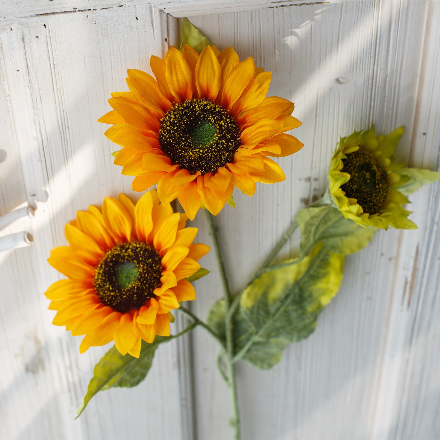 Kunstig blomst solsikke taiyanghua bryllup hjem lille bundtet blomst kunstig blomst kunstig buket: 90 cm 3 hoved