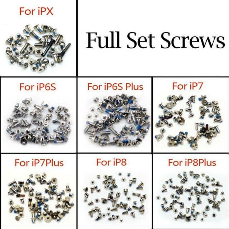 Juego completo de tornillos para iPhone 6 6s plus 5 5S 5C Kit completo de tornillos de repuesto accesorios para teléfono