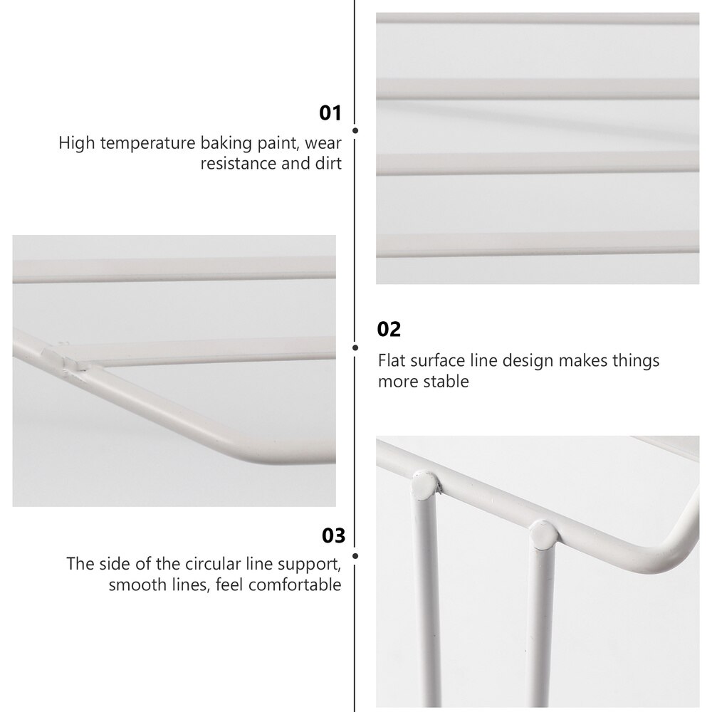 1pc 3 Tier Bathroom Storage Open Shelf Unit Free-Standing Metal Corner Rack