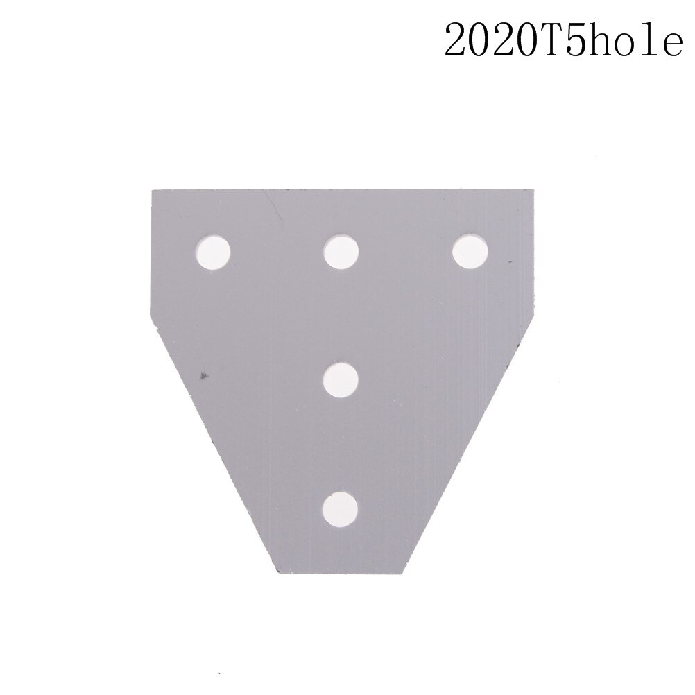 6063-T6 Joint Board Plate Corner Angle Bracket Connection Joint Strip For Aluminum Profile 3030 4040 With 5/7 Holes: 2020T5hole