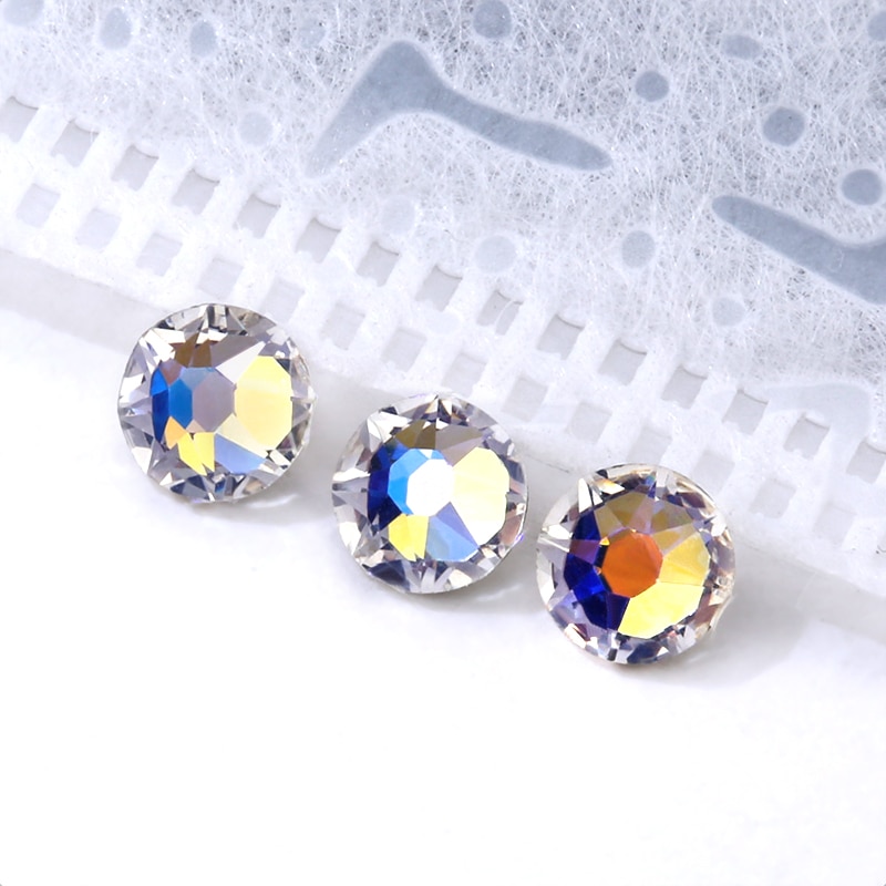 Glitter Niet hotfix Steentjes voor Kleding Plaksteen Crystal Glass Stones Strass Glitters voor Stof DIY Decoratie