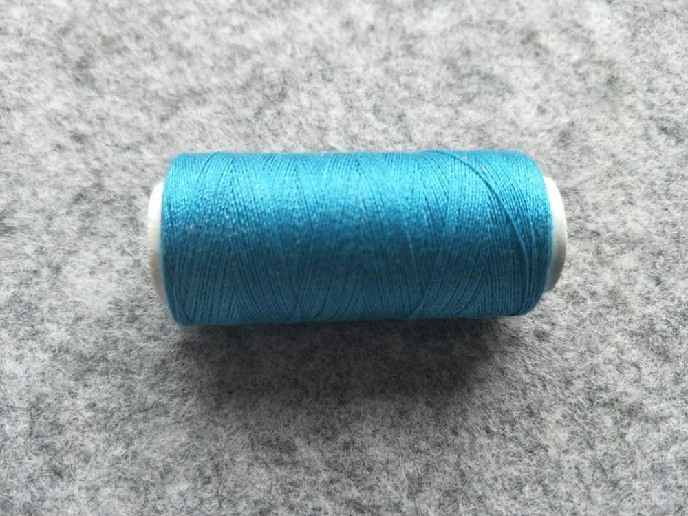 Multicolor bieden selecteren familie kosten naaigaren naaimachine draad hand naaigaren schoothoek 100 yard 1pcs: lake blue