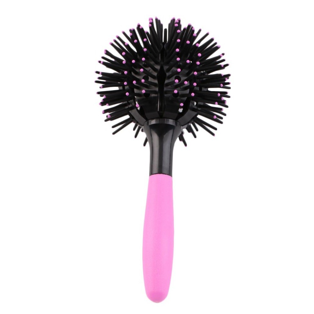 Brochas para el pelo redondas 3D peine para mascotas salón de maquillaje Bola de 360 grados estilo mágico cepillo para el cabello resistente al calor peine para el cabello