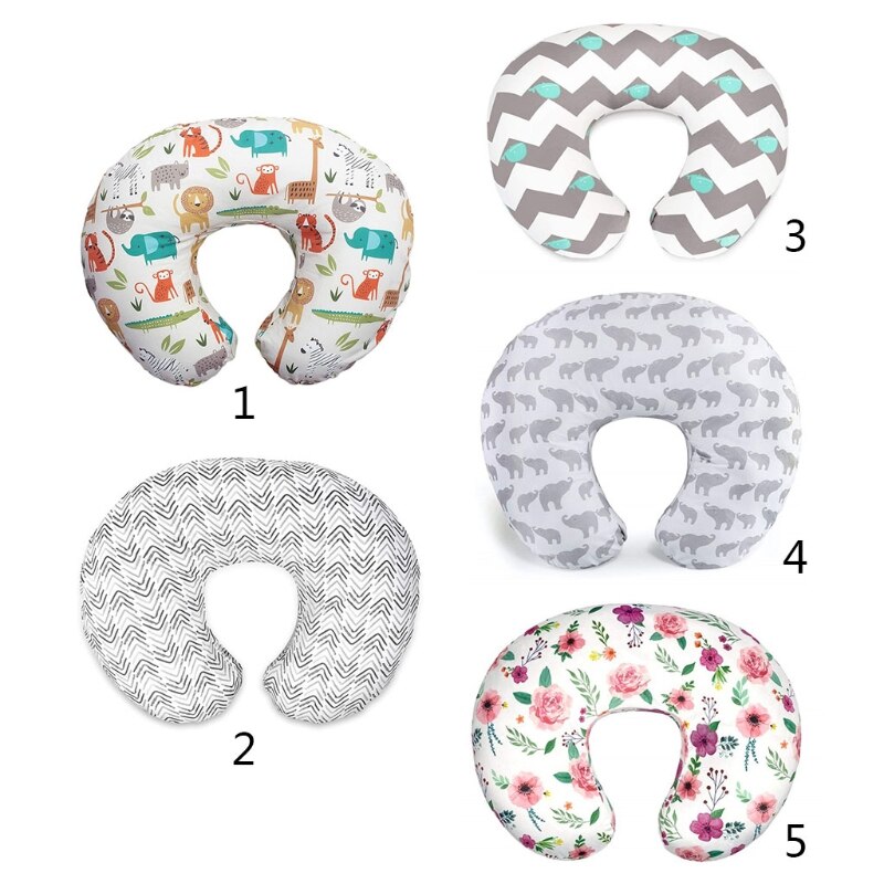 Almohadas de lactancia para bebé recién nacido, funda de cojín de lactancia en forma de U, 124D