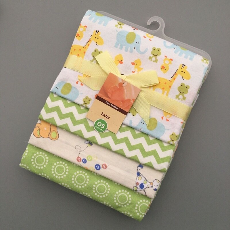 Lot de 100%  4 pour bébé en flanelle de coton ultra douce, drap de lit 76*76cm nouveau-né: 2