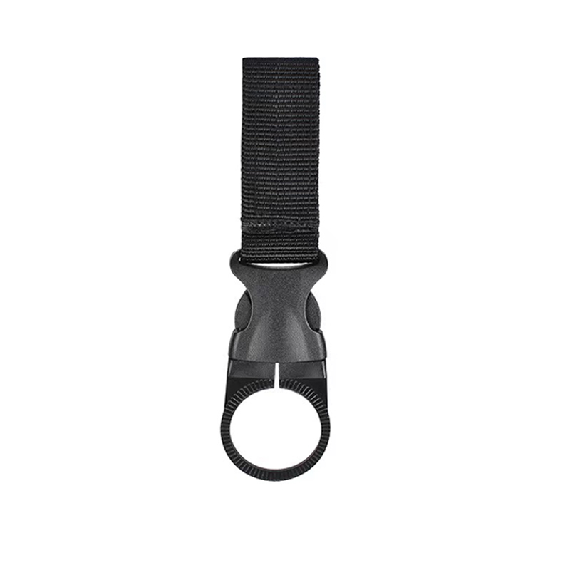 Gesp Haak Waterfleshouder Clip Outdoor Nylon EDC Klim Karabijnhaak Riem Rugzakhanger Kamp Karabijnhaak Riemclip: Black