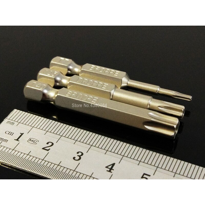 12 Stuks Set 50 Mm Magnetische Torx Schroevendraaier Bits 1/4 "(6.35 Mm) hex Shank Elektronische Reparatie Kit S2 Gelegeerd Staal Power Handgereedschap