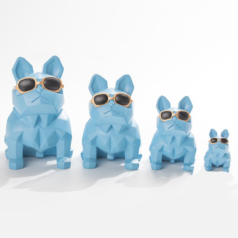 Hucha creativa nórdica geométrica Origami gafas de resina perro de la suerte hucha decoración del hogar hucha Decoración