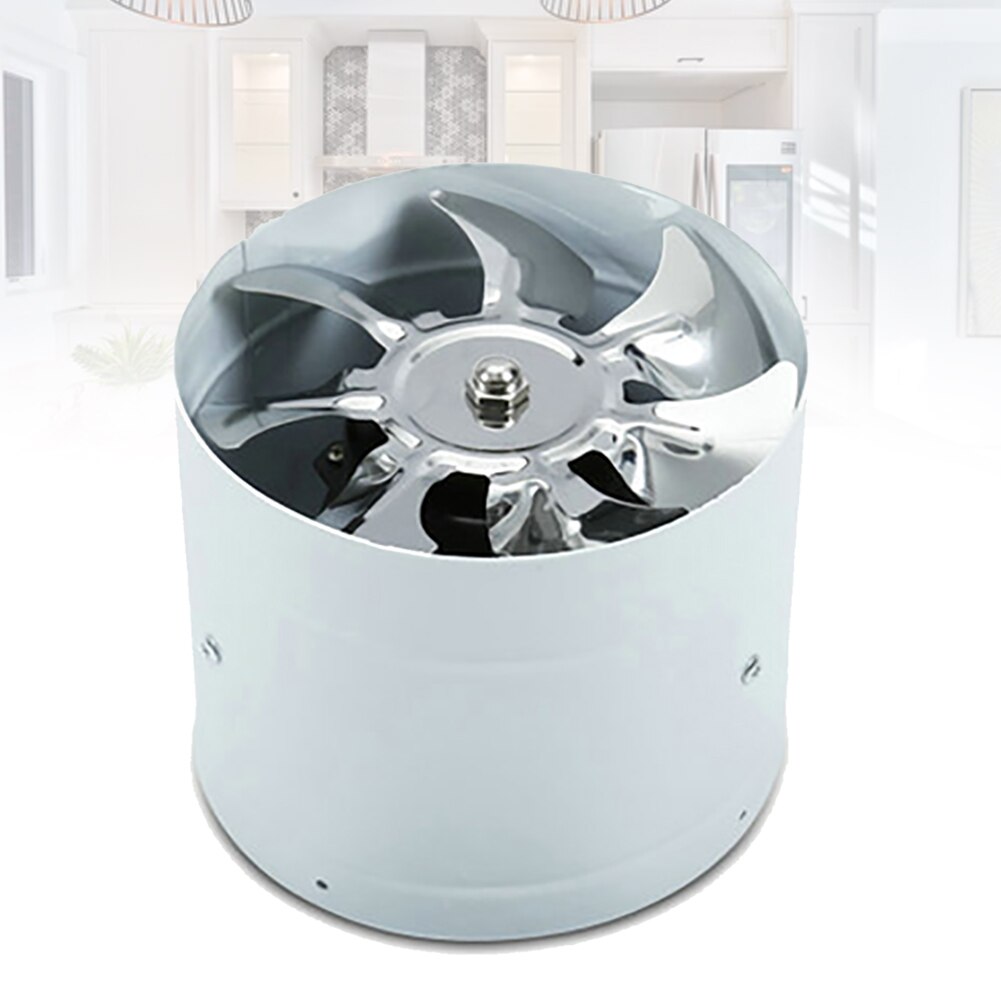 6 Inch Pipe High Speed Booster Ducted Exhaust Fan Toilet Vent Metal Bathroom Window Air Ventilator Wall Mount Kitchen Home Hotel