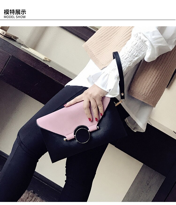 Lock Frosted Enkele Schouder Tas Koreaanse Persoonlijkheid Mode Wilde Temperament Clutch Bag Vrouwelijke: Pink