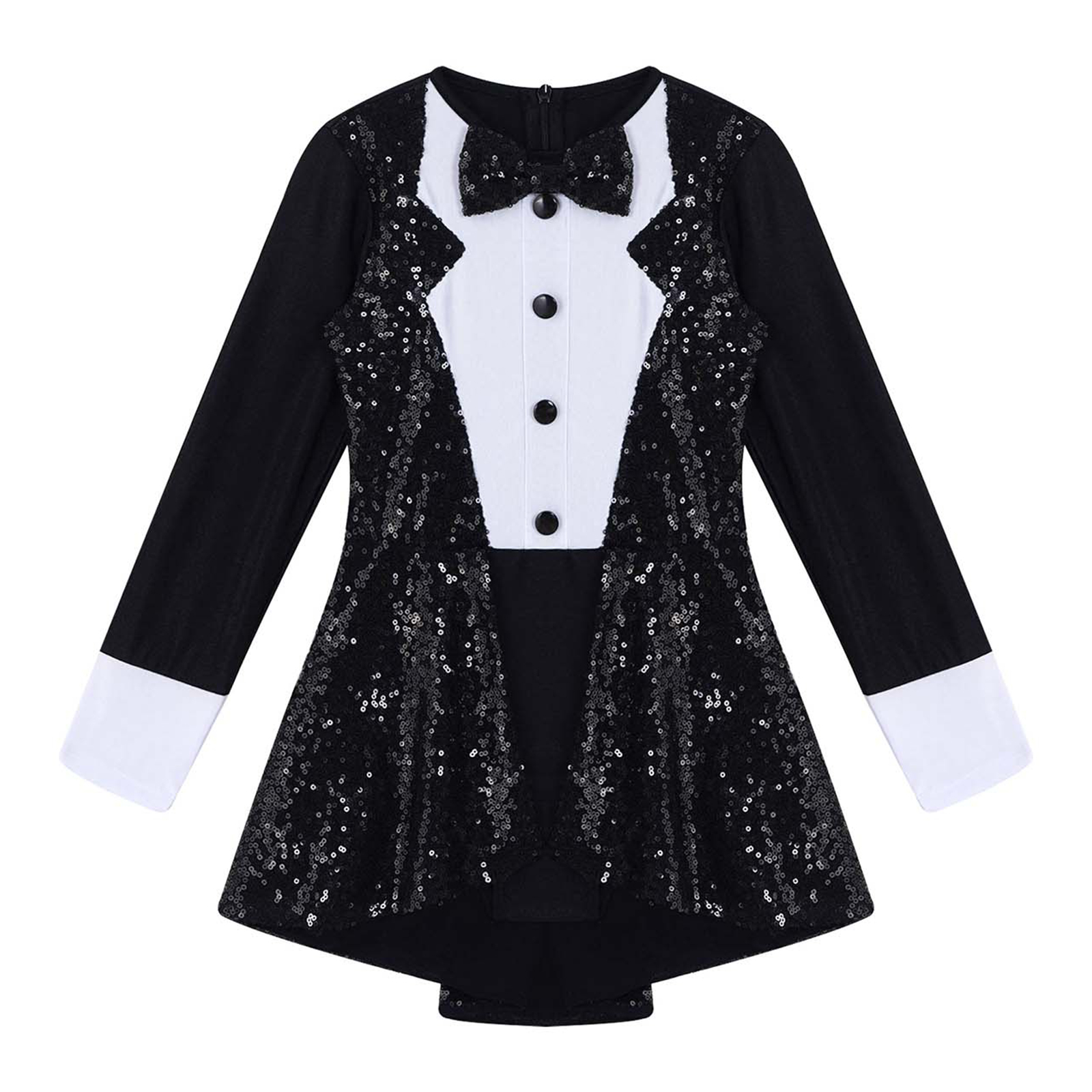 Alvivi Kids Girls Jazz Latin Dance Performance Costume Sequins Ballet Leotard Jumpsuit Dancing Outfits Gold 10