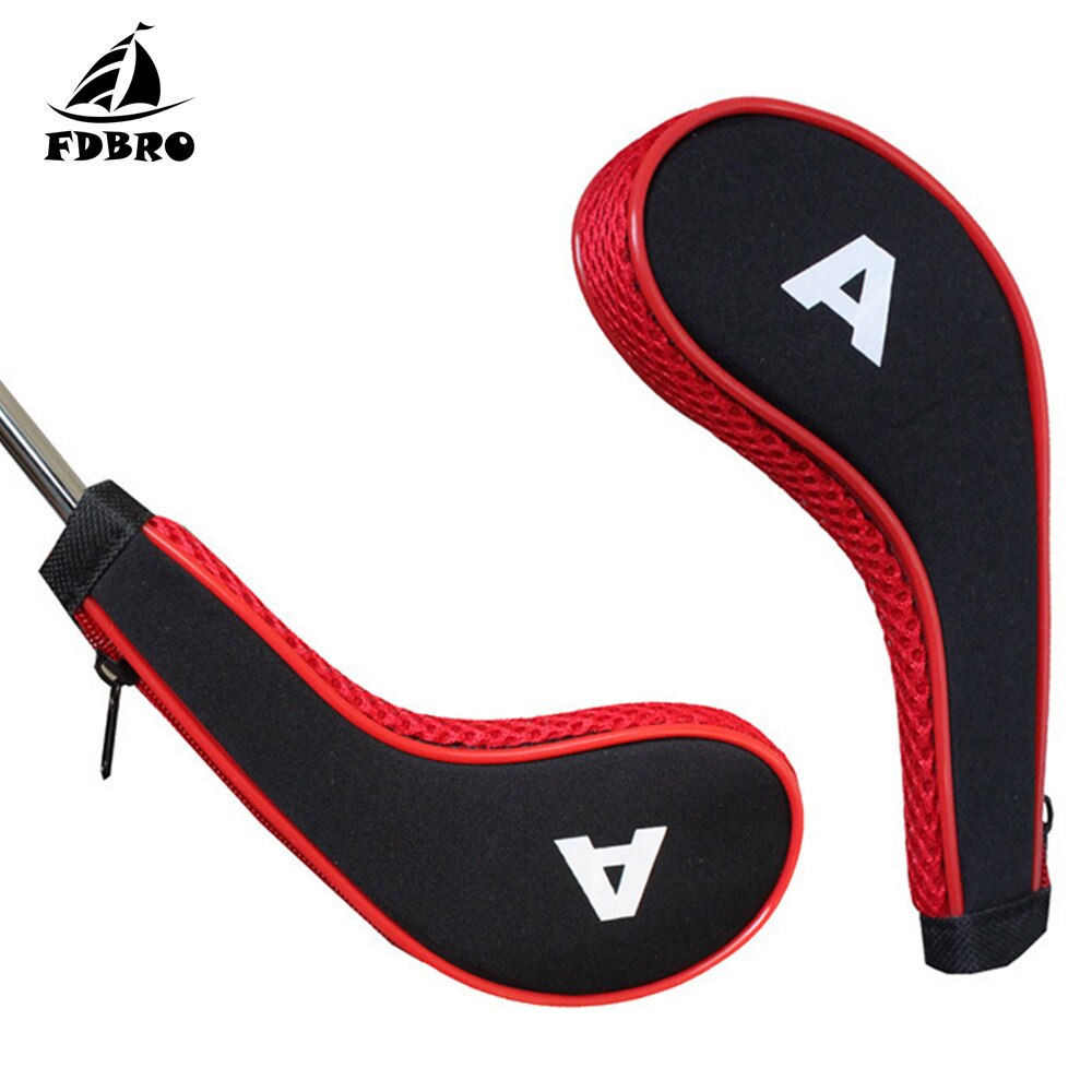 FDBRO – couvercle de tête de Putter pour Clubs de Golf, ensemble de fer, couvre-tête de Putter, protection de tête, fermeture éclair, accessoires de Golf en plein air, 10 pièces