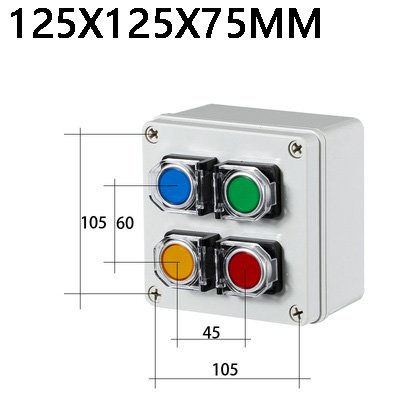 Indoor and outdoor button box Emergency stop start switch Power reset alarm iron door elevator motor Electrical control box: Blue