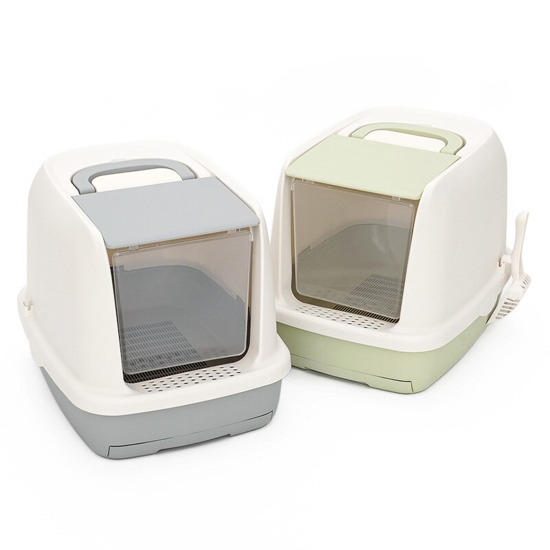 Cats Litter Box Fully Enclosed Cat litter Box Cats toilet Anti-splash Home Pet Toilet Bedpan Anti Splash Cats Litter Box