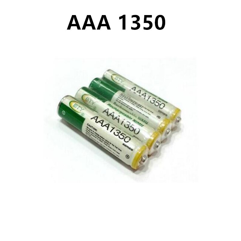 100%  aaa-batterien, 1350 mah-akkus 1800 3a wiederaufladbare ni-akkus, -mh 1.2 v aaa-batterien für uhren, mäuse, computer, spielzeug usw.