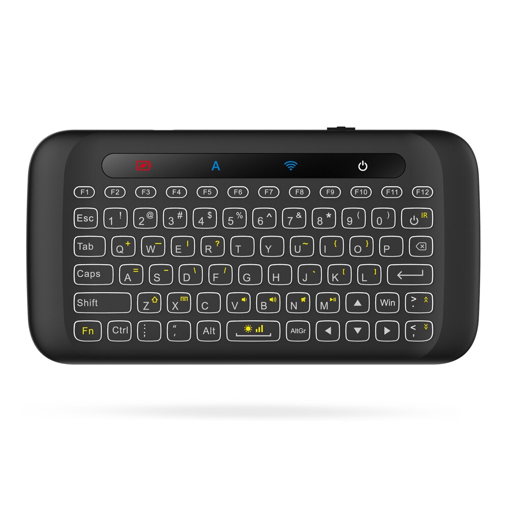 H20 2.4GHz Wireless Mini Keyboard Backlight multi-touch touchpad Air mouse With 280mAh Battery Long Standy for PC Smart TV Box