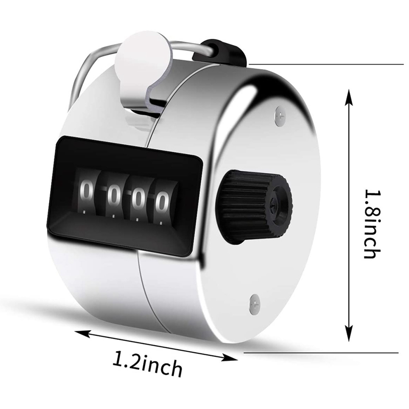 ABSF 12 Pcs Hand Tally Counter 4-Digit Lap Counter Clicker, Manual Mechanical Handheld Pitch Click Counter For School Golf