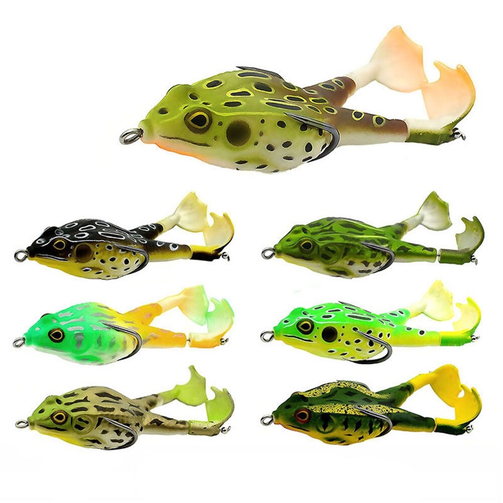 Doppel Propeller Frosch Weichen Köder Shad Weiche Locken Jigging Fischerei Locken Köder Prop Topwater Wels Silikon Künstliche Wobbler 9cm